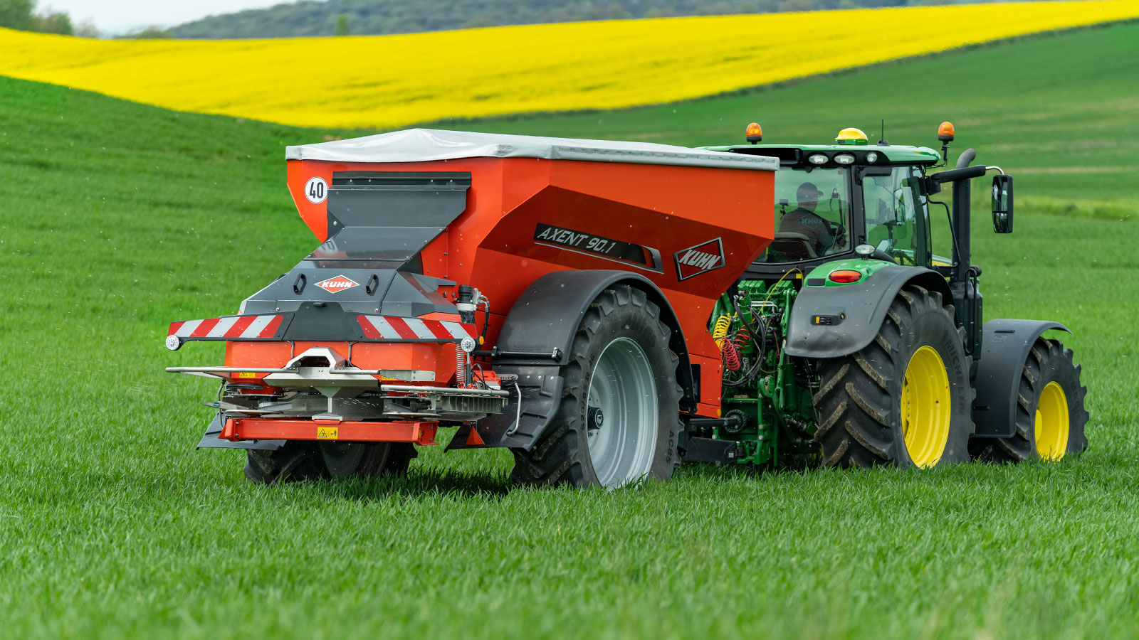 KUHN AXENT 90.1 / 100.1 - getrokken kunstmeststrooier met grote capaciteit - Afbeelding 10
