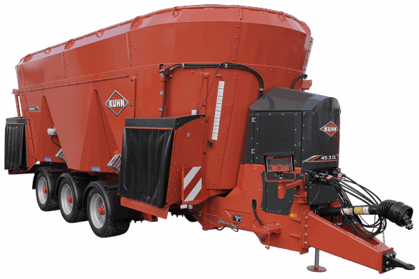 KUHN EUROMIX 3 DL - voermengwagen met drie vijzels en zijverdeling