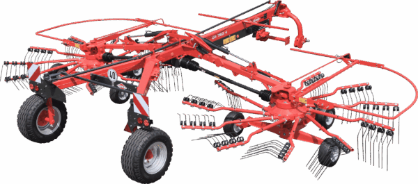 KUHN GA 1001 - cirkelhark met twee rotoren en middenafleg