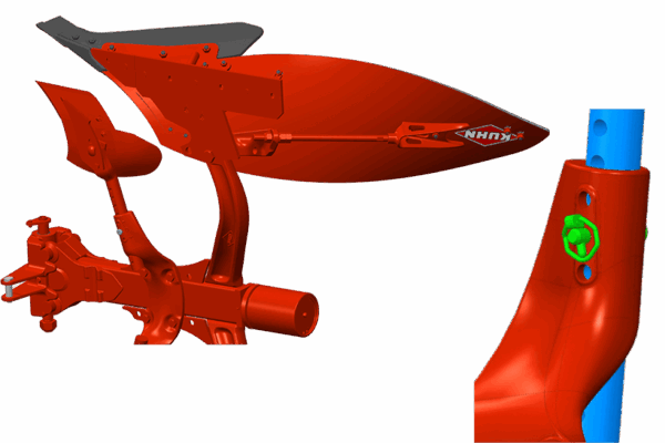 KUHN MASTER L - aanbouw wentelploeg