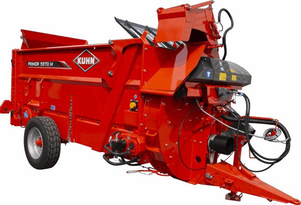 KUHN PRIMOR 5570 M - getrokken stroblazer en voerverdeler met grote capaciteit