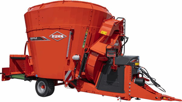 KUHN PROFILE PLUS 1 CL - voermengwagen met één vijzel, strooiblazer en dwarsband