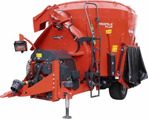KUHN PROFILE PLUS 1 DL - voermengwagen met één vijzel, strooiblazer en zijverdeling