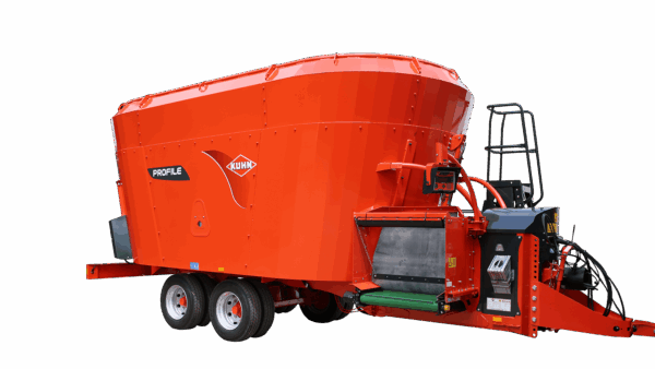 KUHN PROFILE PLUS 2 CL - voermengwagen met twee vijzels, strooiblazer en dwarsband