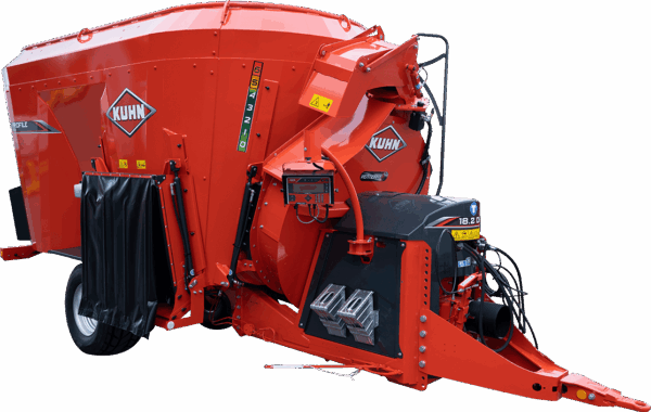 KUHN PROFILE PLUS 2 DS - compacte voermengwagen met twee vijzels, strooiblazer en zijverdeling