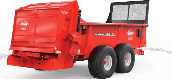 KUHN PS 235 / 242 ProSpread - stalmeststrooier met kettingbodem
