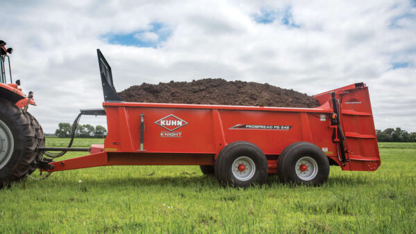 KUHN PS 235 / 242 ProSpread - stalmeststrooier met kettingbodem