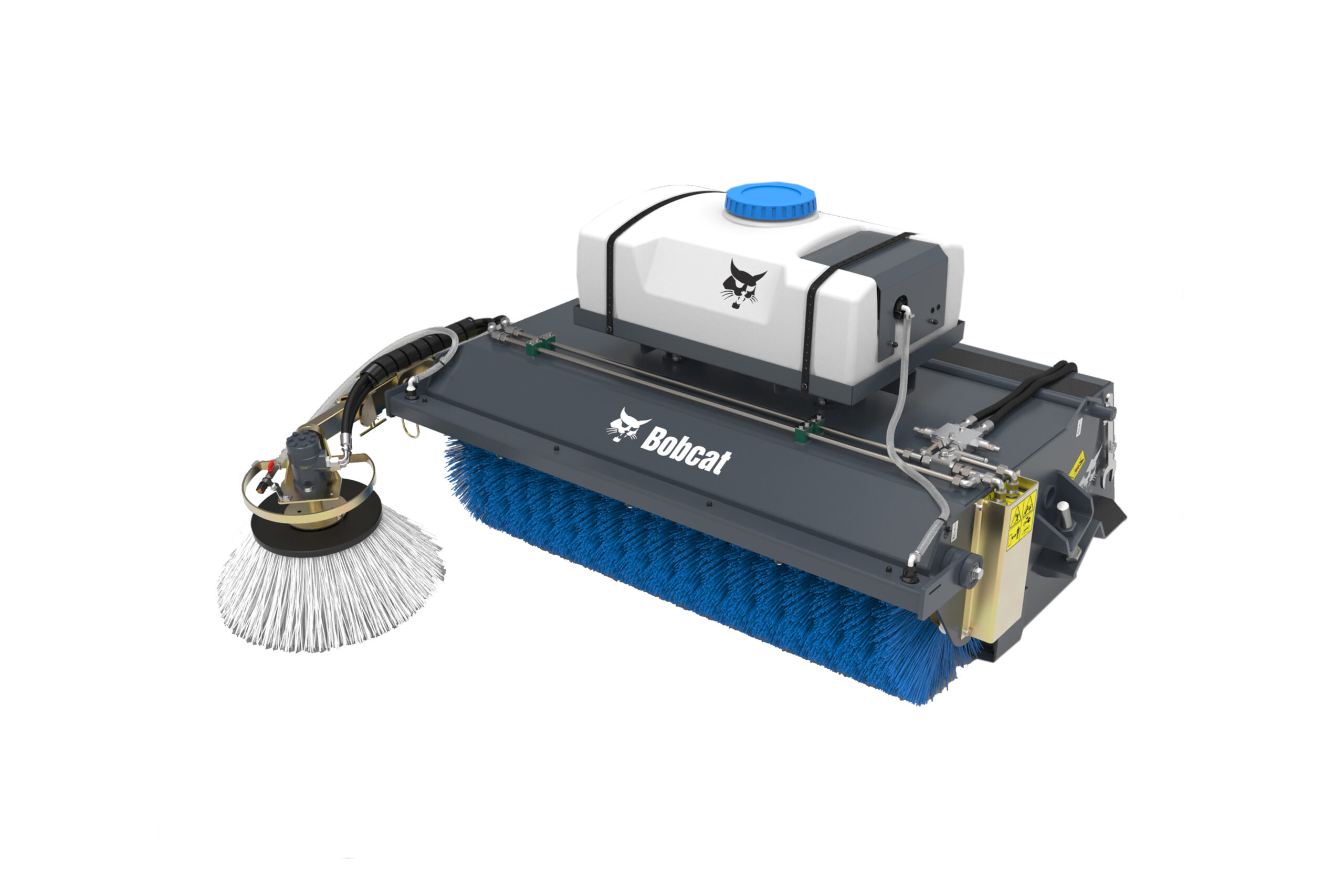 Bobcat Bezem met opvangbak, Heavy Duty, open frame